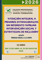 ACCIÓN FORMATIVA: “ATENCIÓN INTEGRAL A MENORES EXTRANJEROS/AS SIN REFERENTE FAMILIAR: INTERVENCIÓN SOCIAL Y ESTRATEGIAS DE INCLUSIÓN”