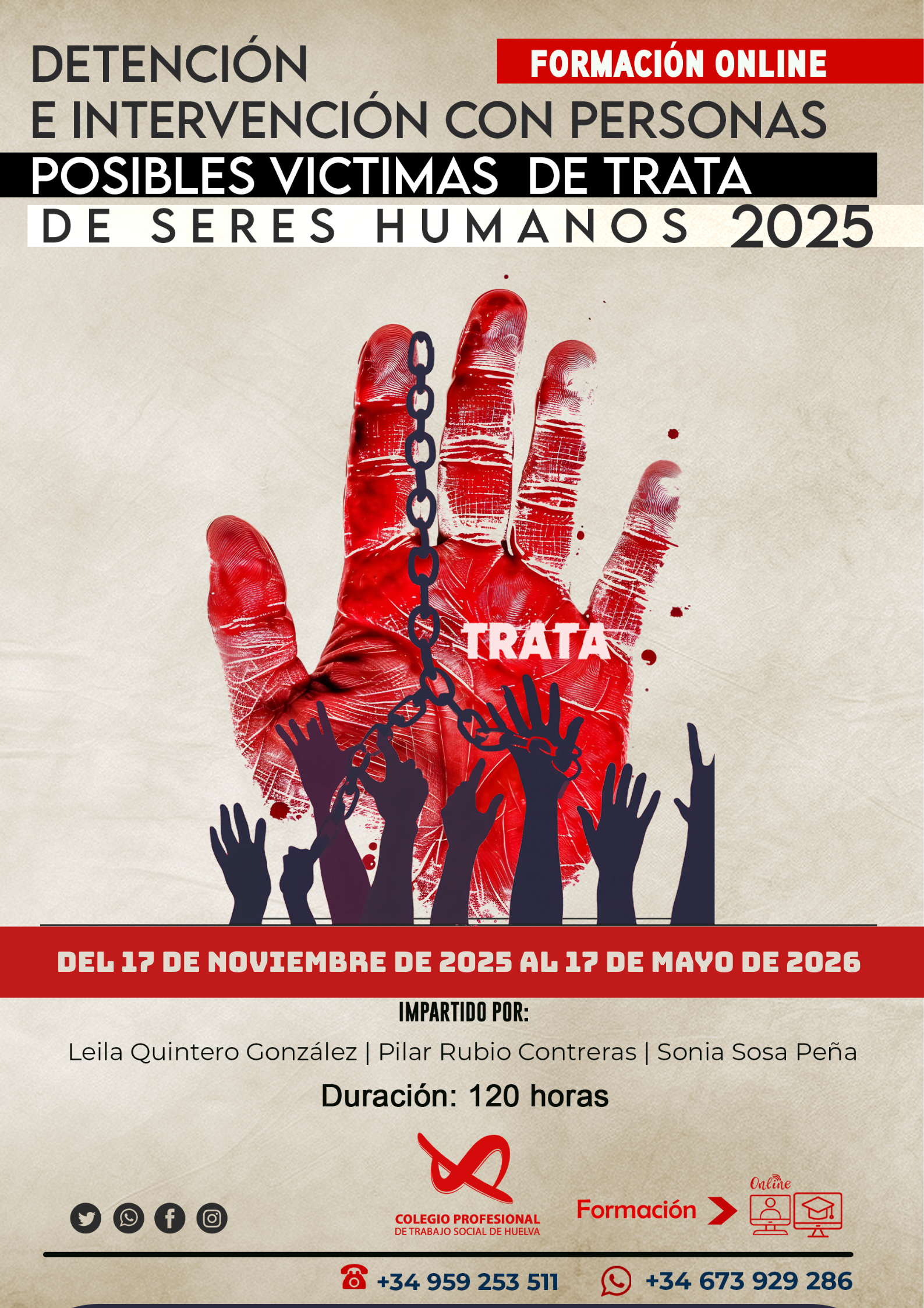 ACCIÓN FORMATIVA: “DETECCIÓN E INTERVENCIÓN CON PERSONAS POSIBLES VÍCTIMAS DE TRATA DE SERES HUMANOS”