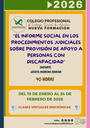 ACCIÓN FORMATIVA: “EL INFORME SOCIAL EN LOS PROCEDIMIENTOS JUDICIALES SOBRE PROVISIÓN DE APOYO A PERSONAS CON DISCAPACIDAD”