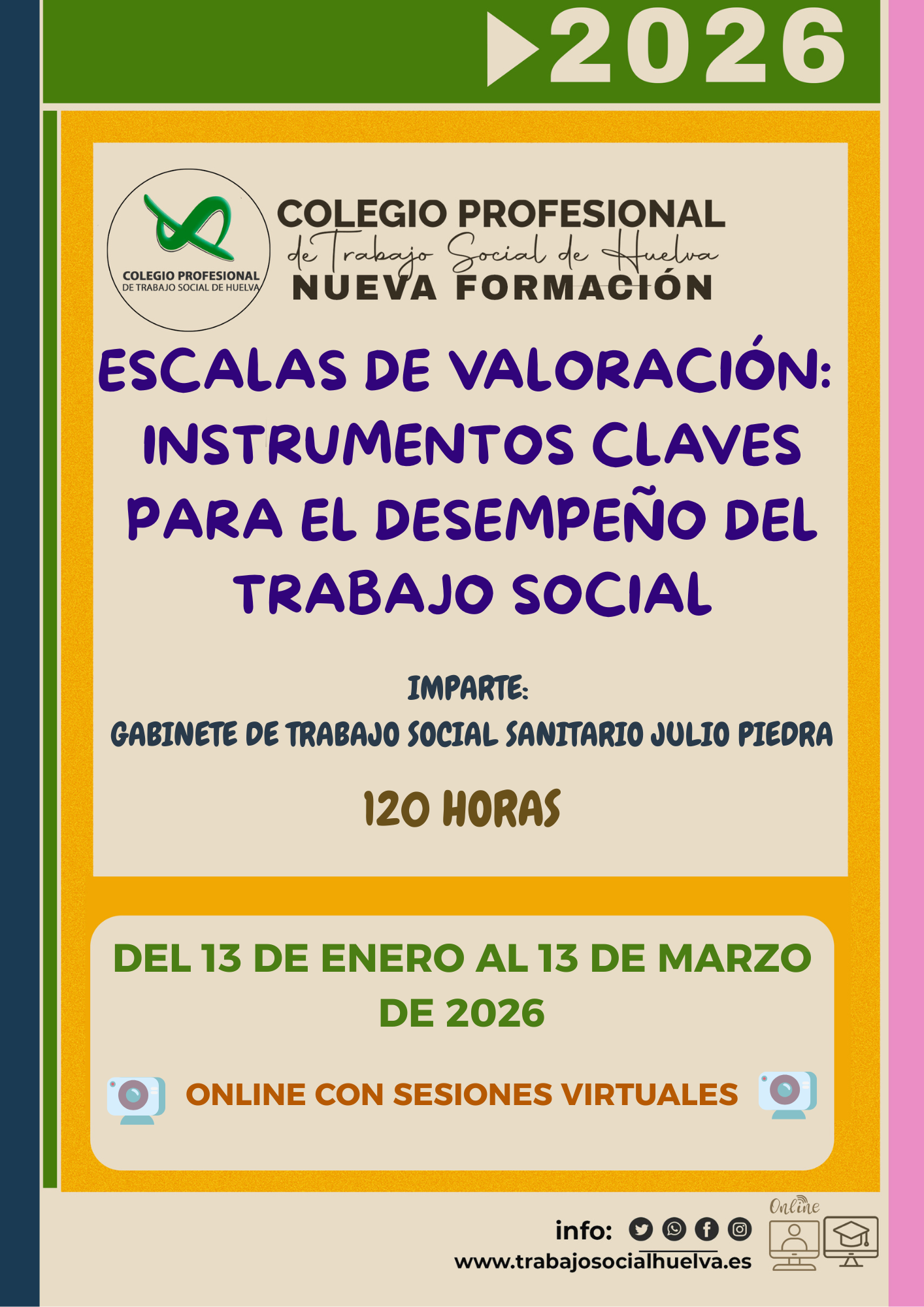 ACCIÓN FORMATIVA: “ESCALAS DE VALORACIÓN: INSTRUMENTOS CLAVES PARA EL DESEMPEÑO DEL TRABAJO SOCIAL”