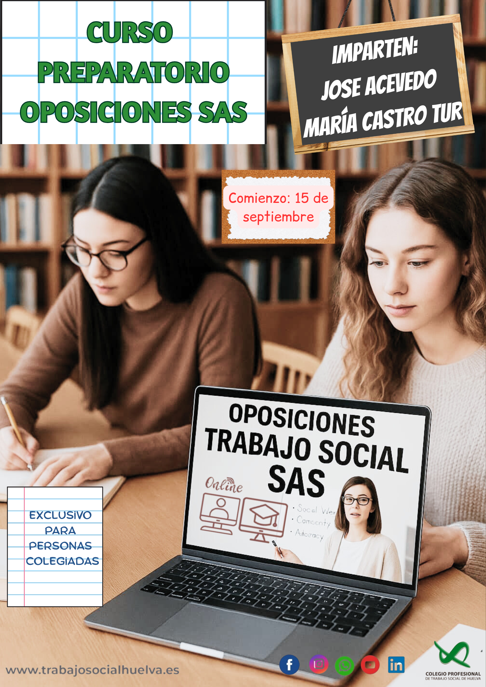CURSO DE PREPARACIÓN DE OPOSICIONES DE TRABAJO SOCIAL AL SAS